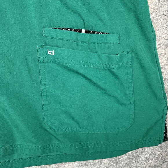Lot of 2 Koi Next Gen Scrub Top XL Green Short Sleeve Medical Nurse Doctor - Picture 3 of 7